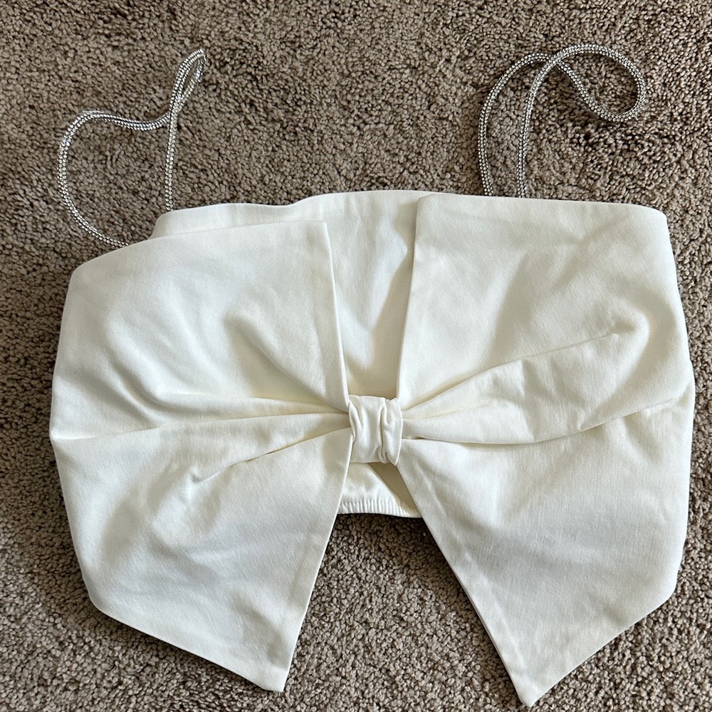 Hello Molly Cream Crop Top